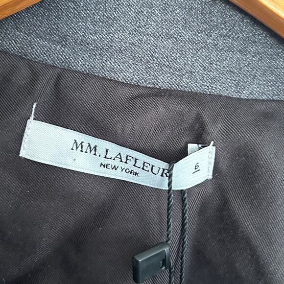 NWT MM Lafleur The Tamar Blazer 6 Jacket Gray Stretch Twill Academia Office M.M. - Picture 7 of 9